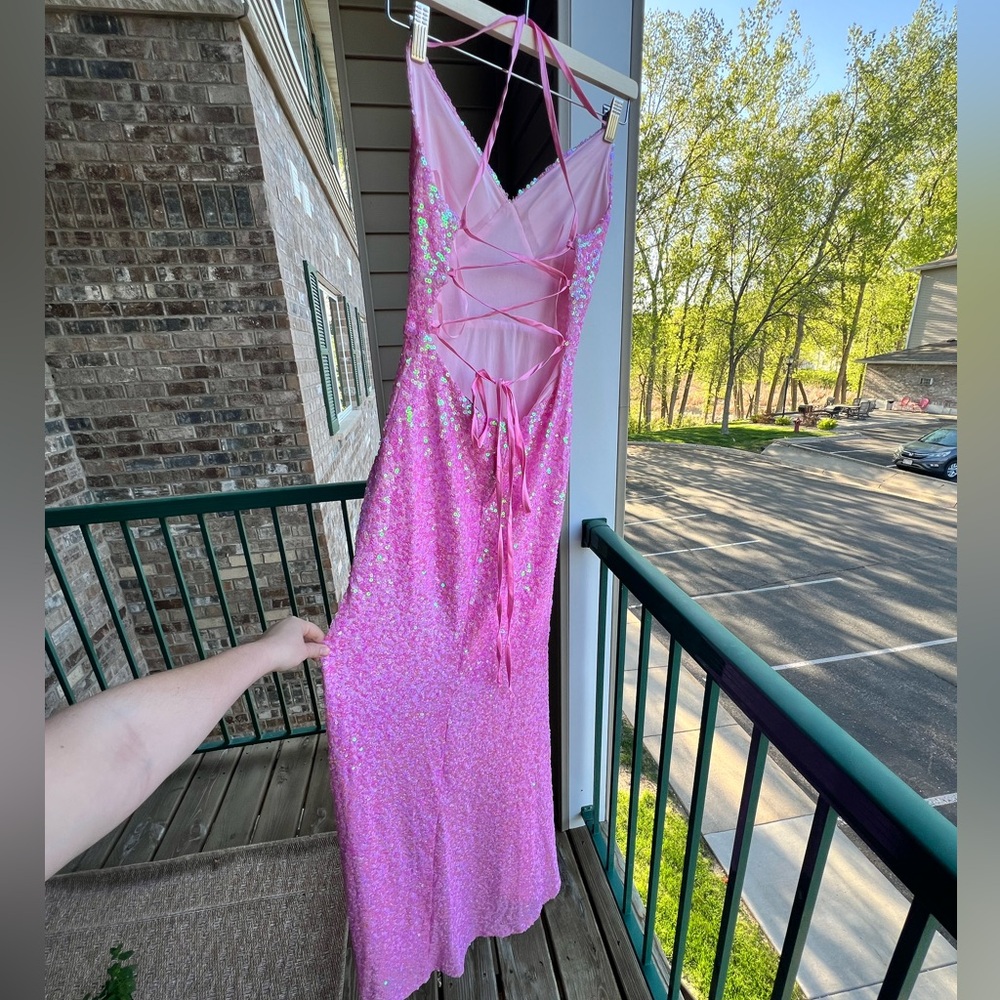 🆕🌸 Midnight Doll Pink Sequin Prom Barbie Formal Gown 5, 11 Adjustable Fit Party - Picture 6 of 13